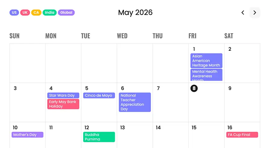 Marketing Calendar