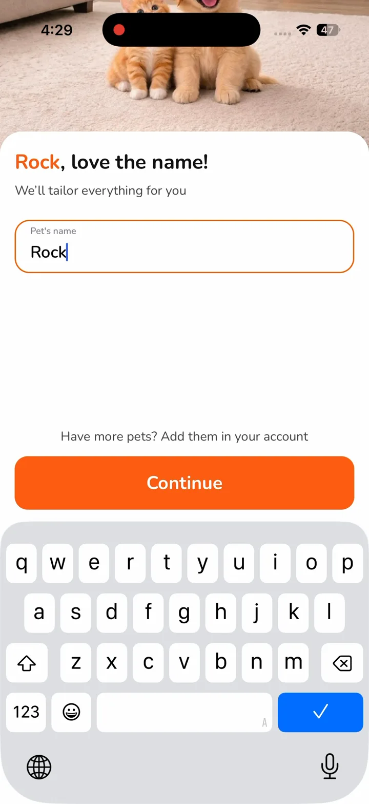 Pet-Specific Onboarding