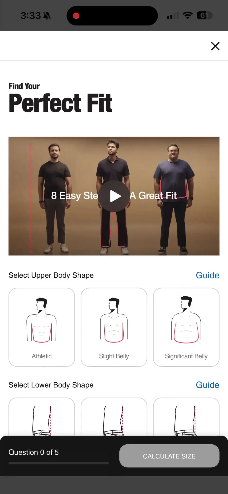 Size Quiz Builder